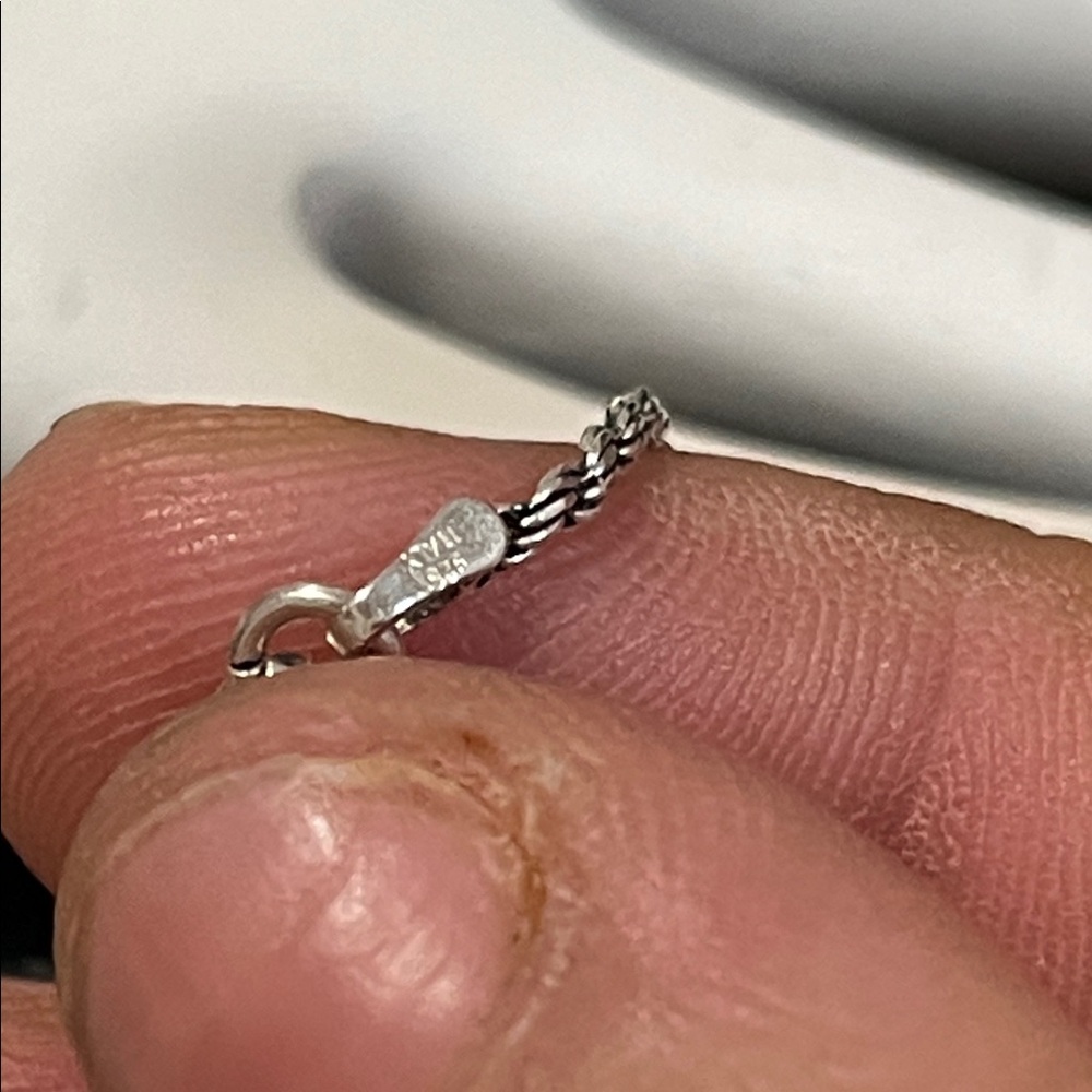 Twisted Silver Chain Bracelet - image 3